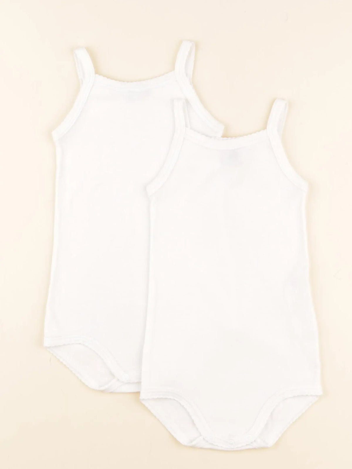 Petit Bateau - lot de 2 bodies en coton blanc - 18 mois