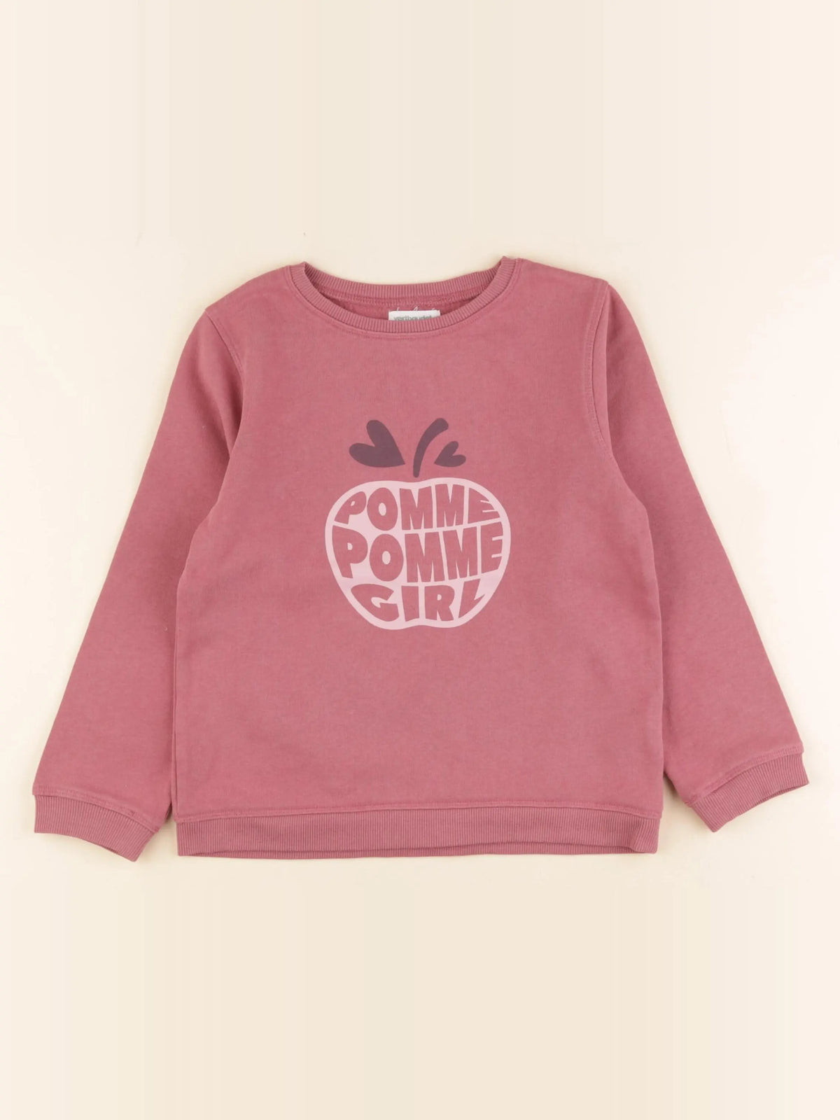 Vertbaudet - sweat rose - 6 ans