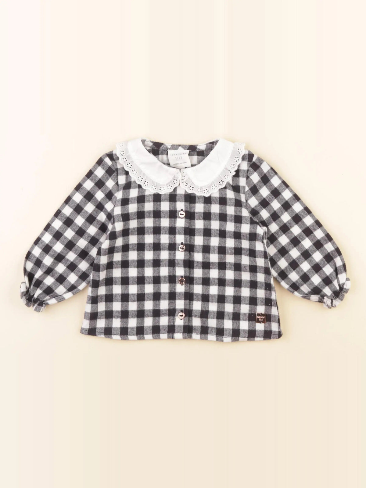 Carrément Beau - blouse noir, blanc - 9 mois