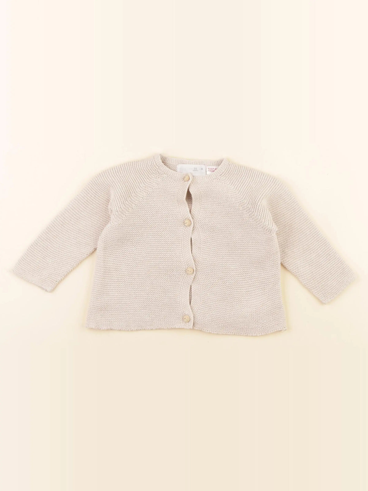 Zara - gilet beige - 3/6 mois