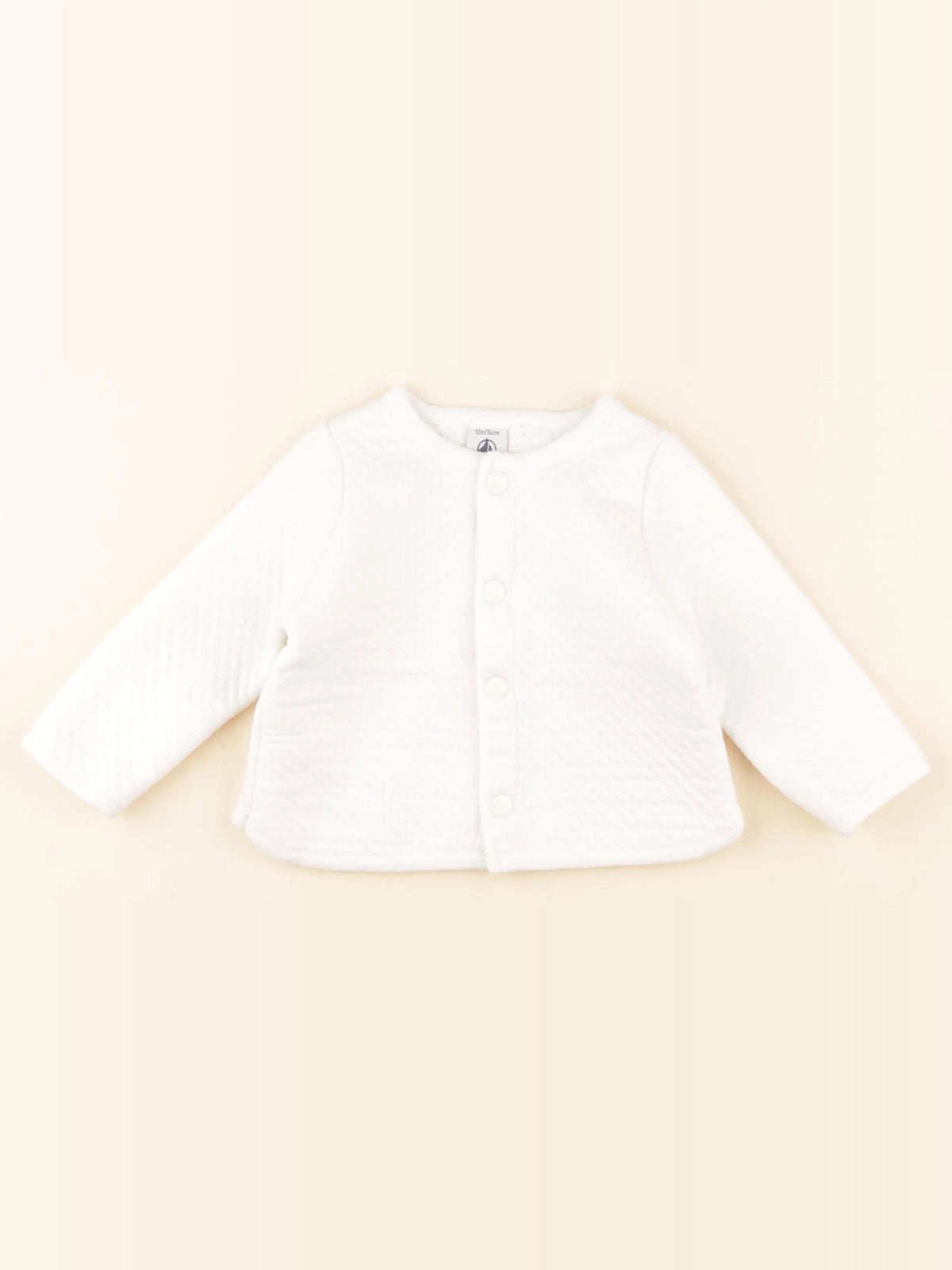 Petit Bateau - sweat blanc - 12 mois