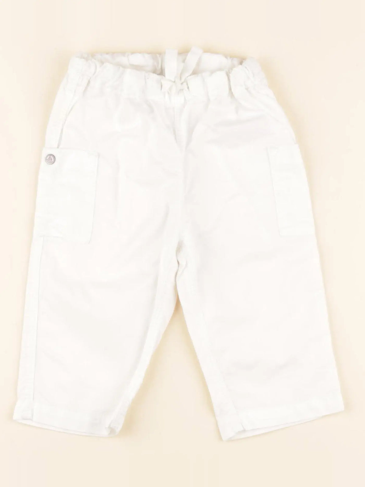 Petit Bateau - pantalon blanc - 6 mois