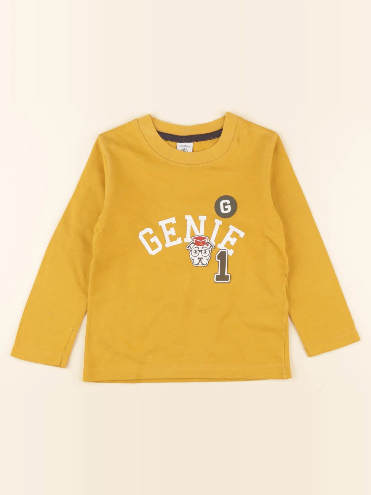 Petit Bateau - tee-shirt jaune - 4 ans