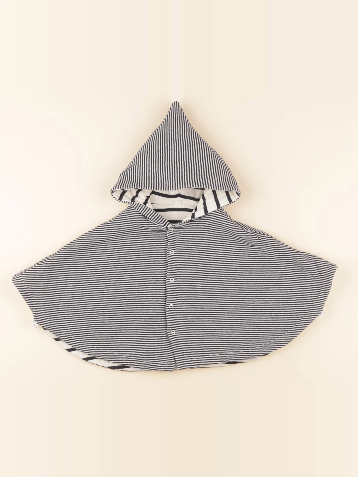 Petit Bateau - cape bleu, blanc - 6/12 mois