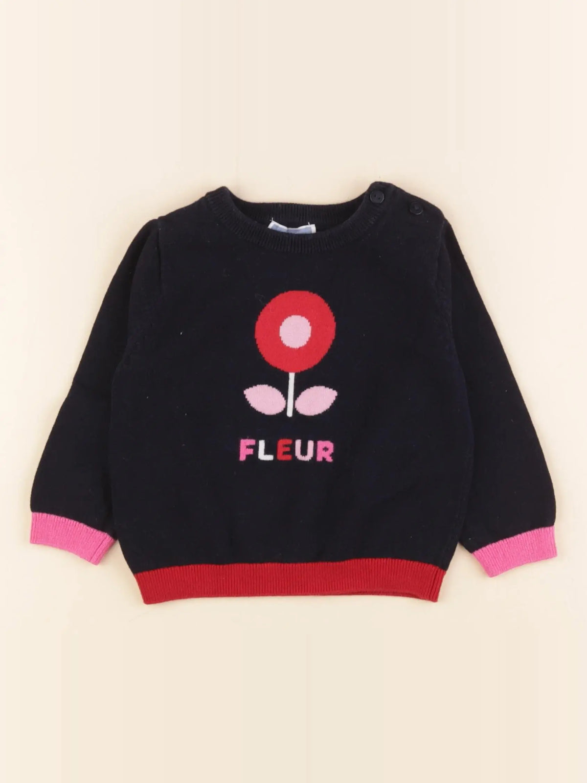 Jacadi - pull bleu - 18 mois