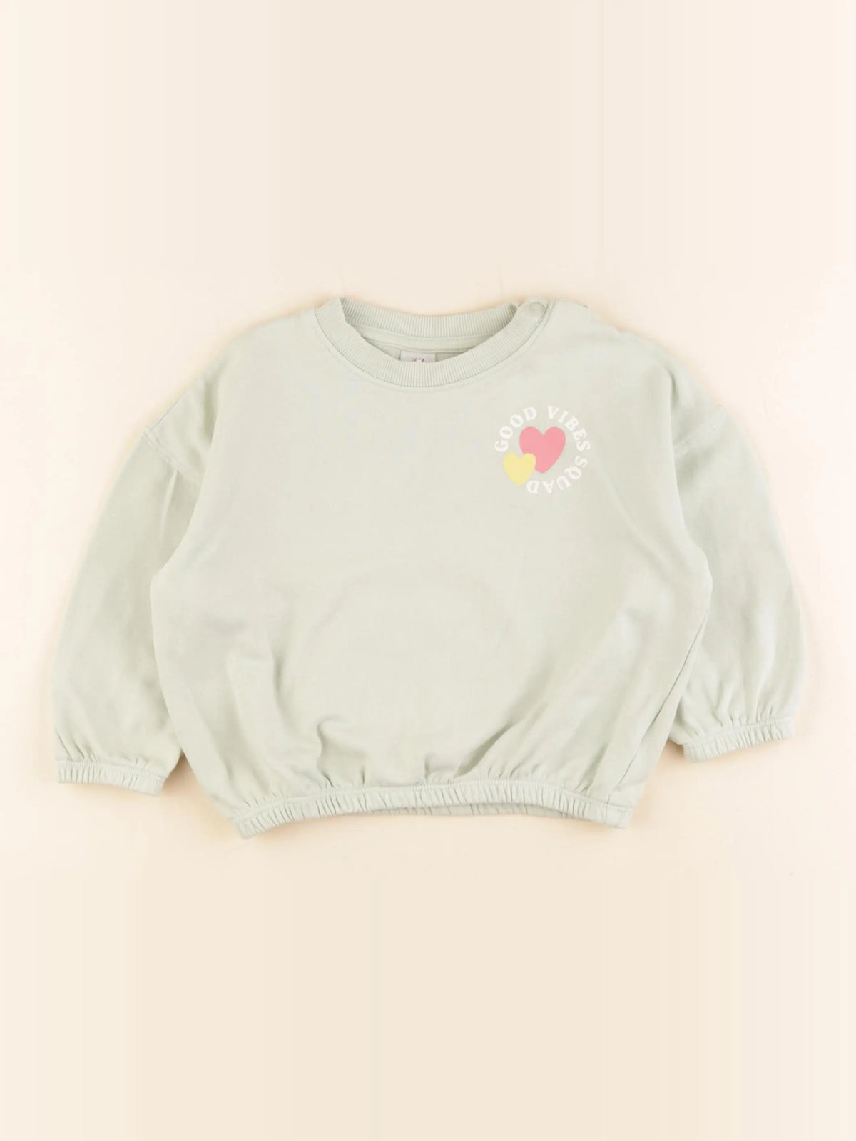 H&M - sweat vert - 12/18 mois