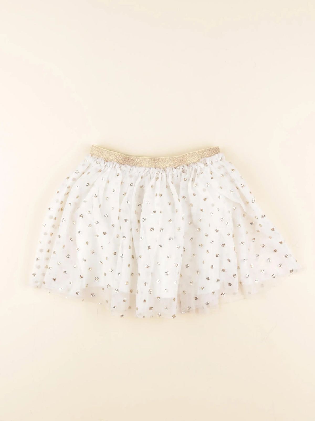 Petit Bateau - jupe blanc, or - 5 ans