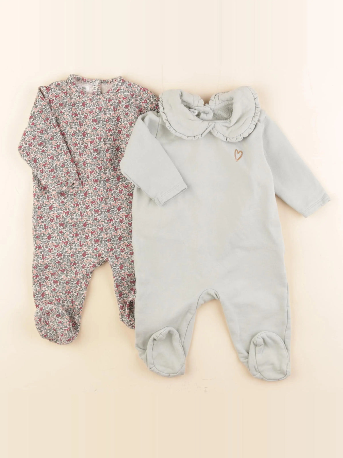 Vertbaudet - lot de 2 pyjamas coton multicolore - 6 mois