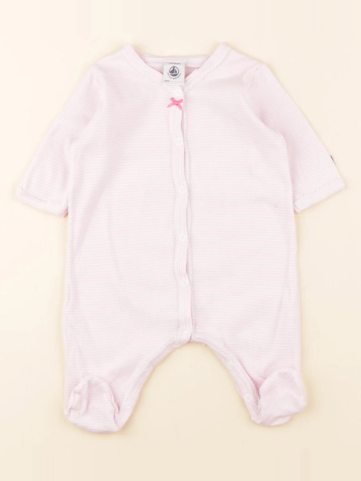 Petit Bateau - pyjama coton rose - 1 mois