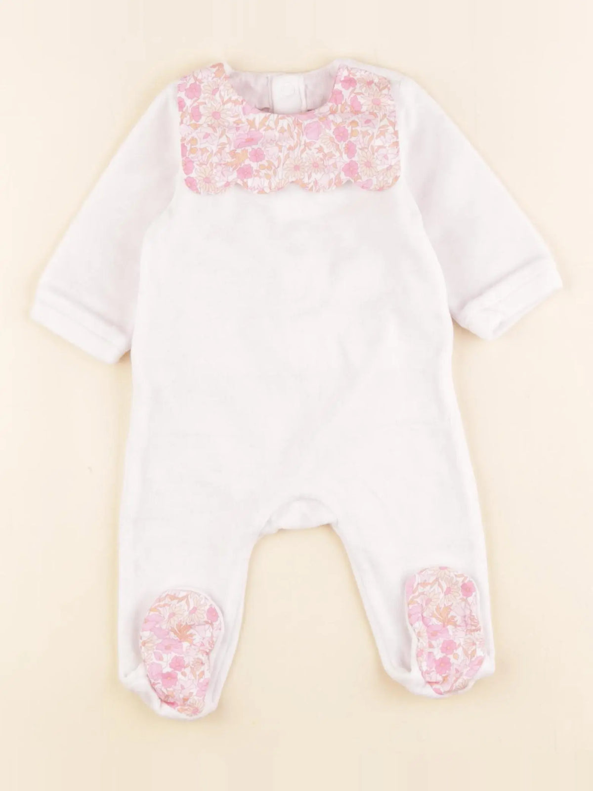 Jacadi - pyjama velours rose - 3 mois
