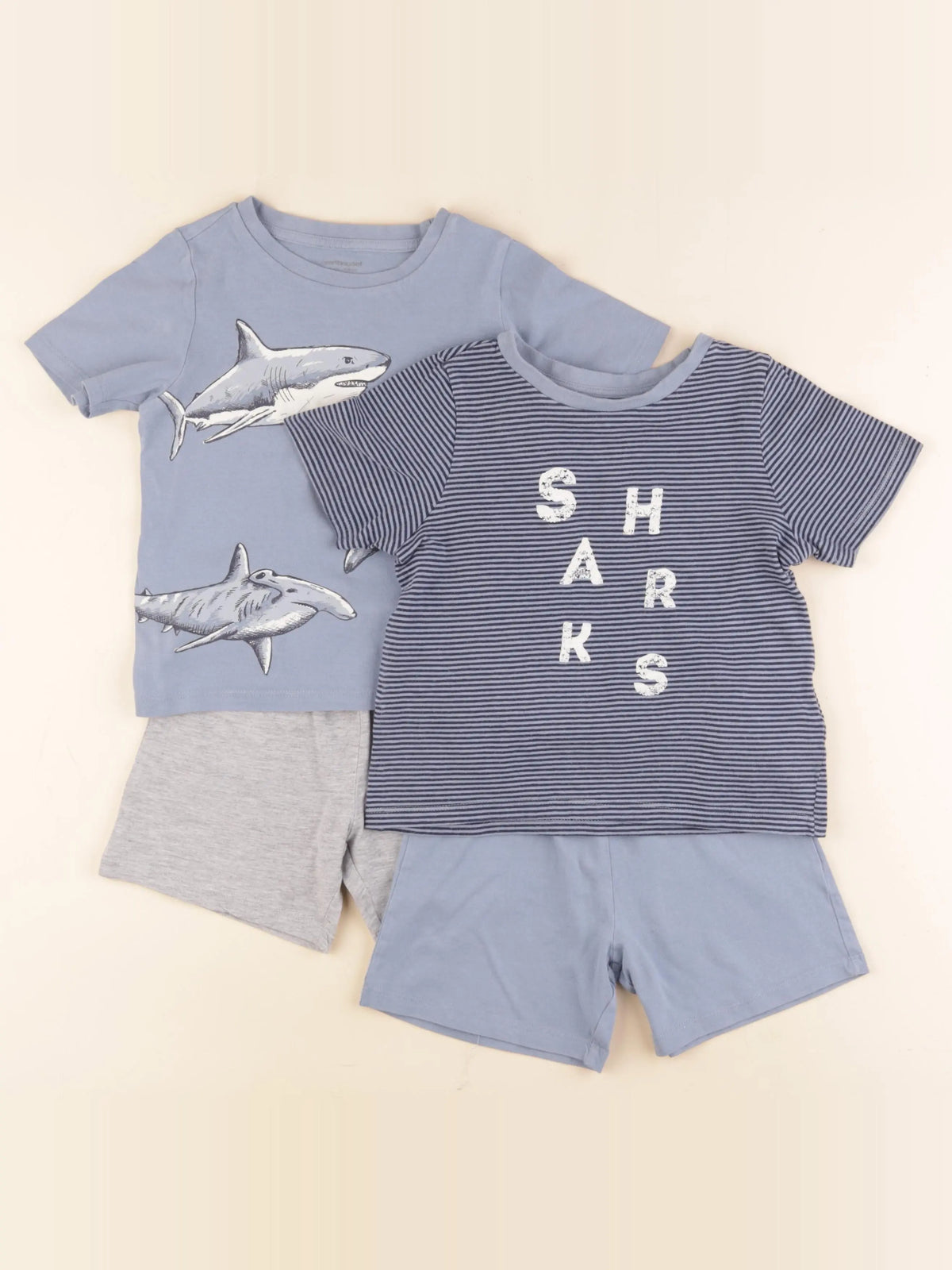 Vertbaudet - lot de 2 pyjamas coton bleu - 4 ans