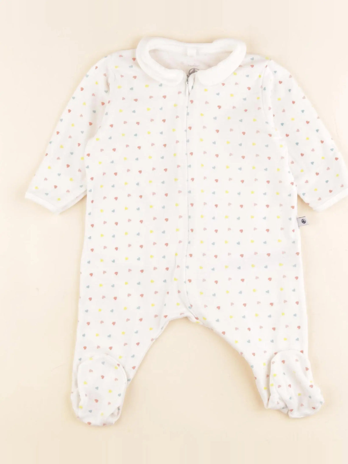 Petit Bateau - pyjama coton blanc, multicolore - 3 mois
