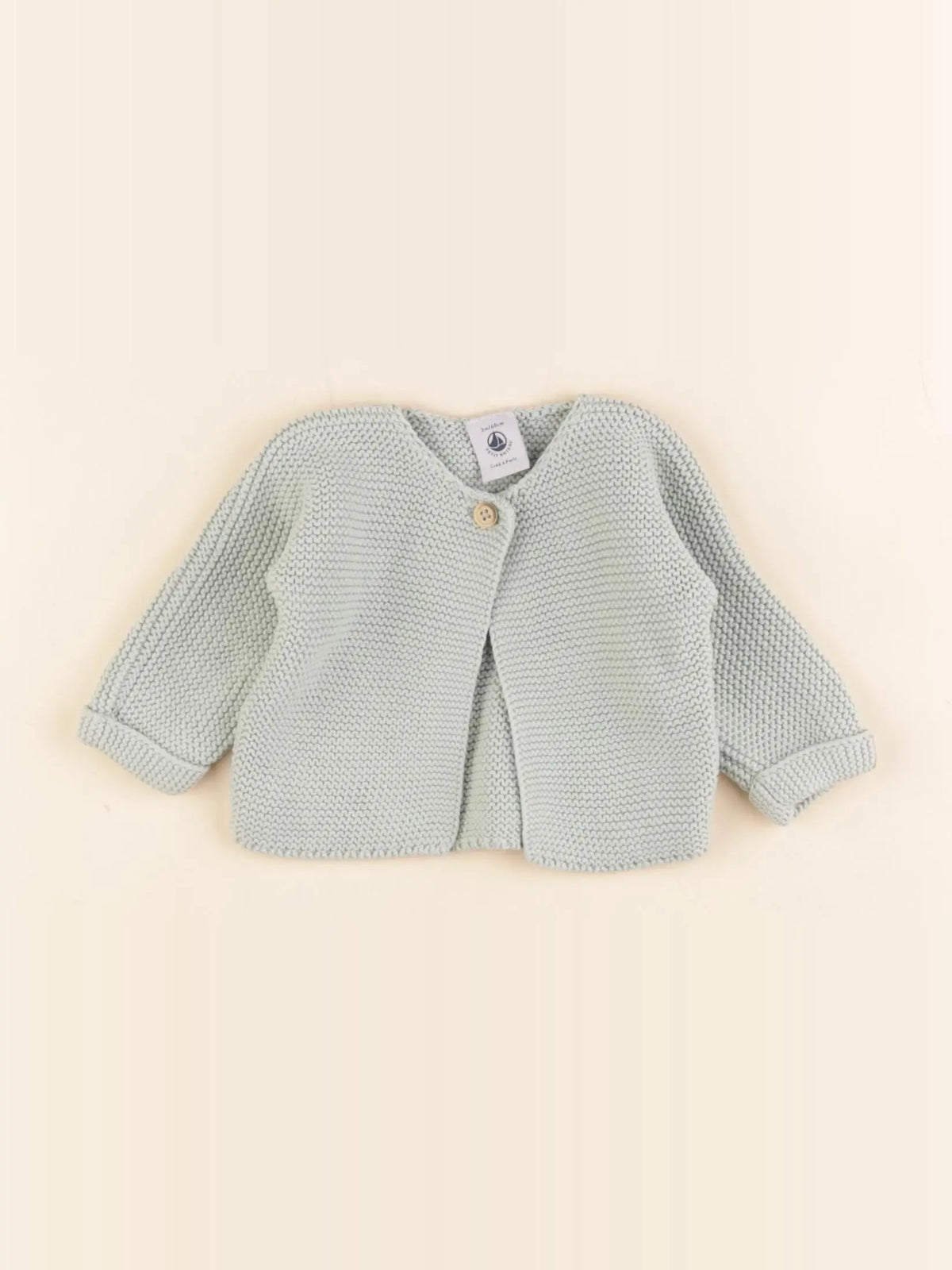 Petit Bateau - gilet vert - 3 mois