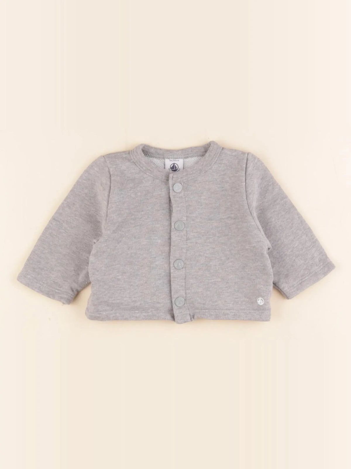 Petit Bateau - sweat gris - 3 mois