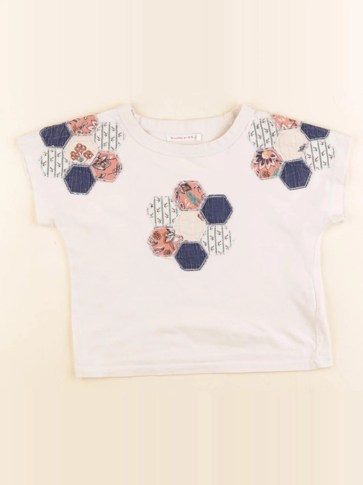 Monoprix - tee-shirt beige - 5 ans