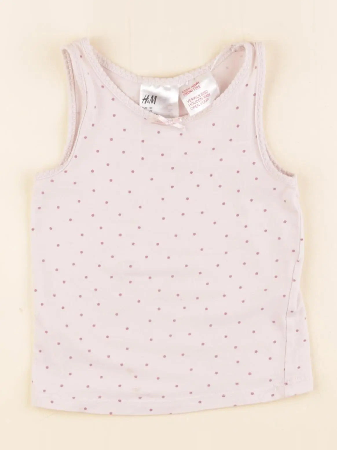H&M - maillot de corps rose - 2 ans