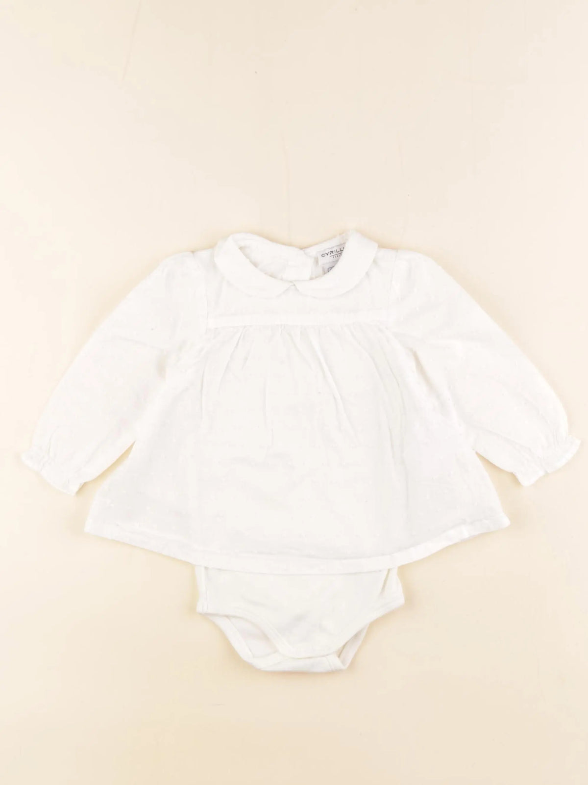 Cyrillus - body blouse blanc - 6 mois