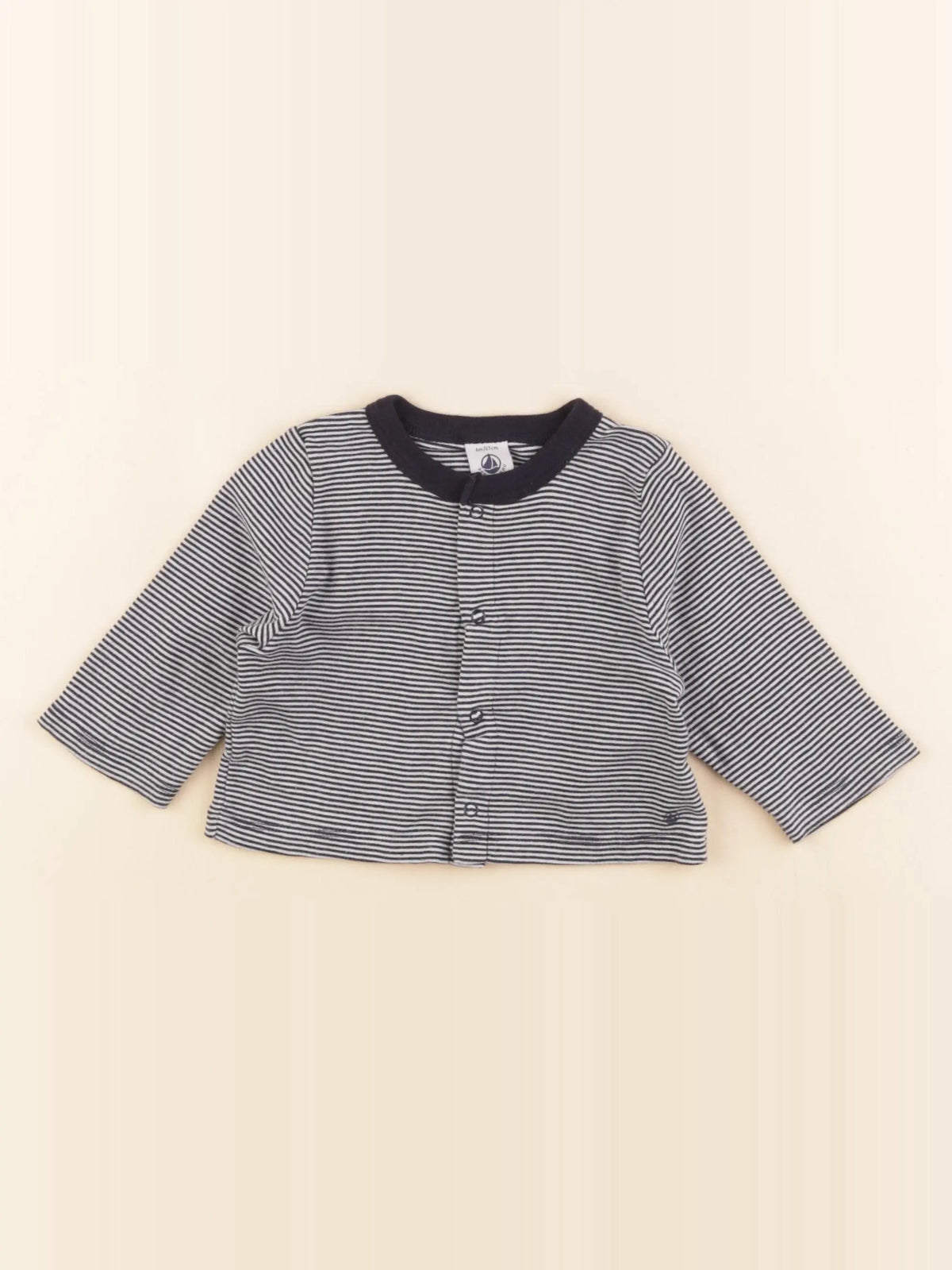 Petit Bateau - tee-shirt bleu - 6 mois