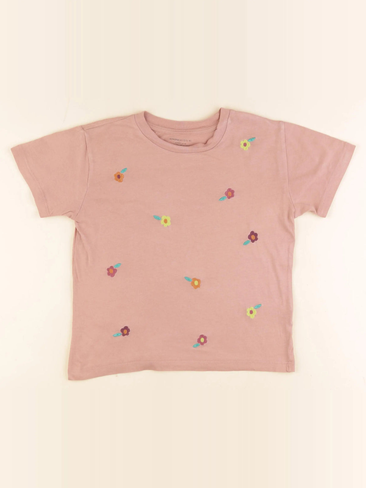 Monoprix - tee-shirt rose - 8 ans