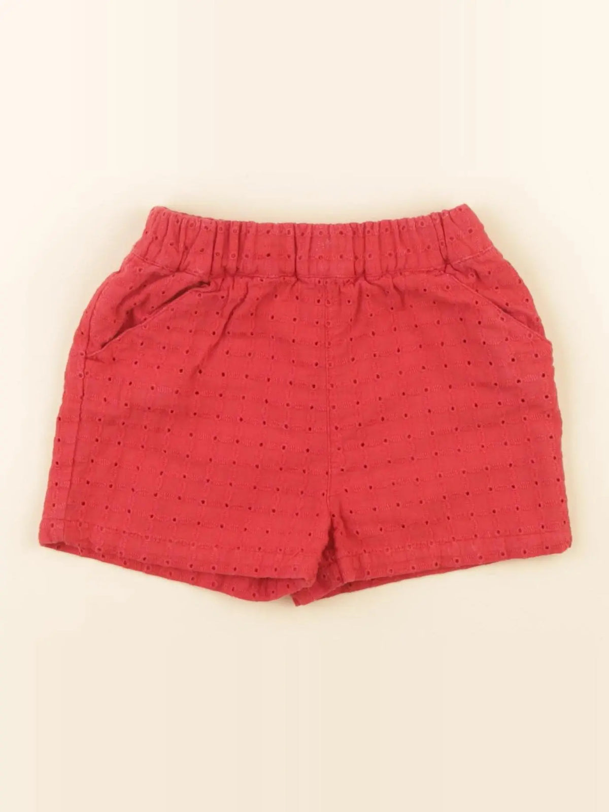 Petit Bateau - short rouge - 6 mois