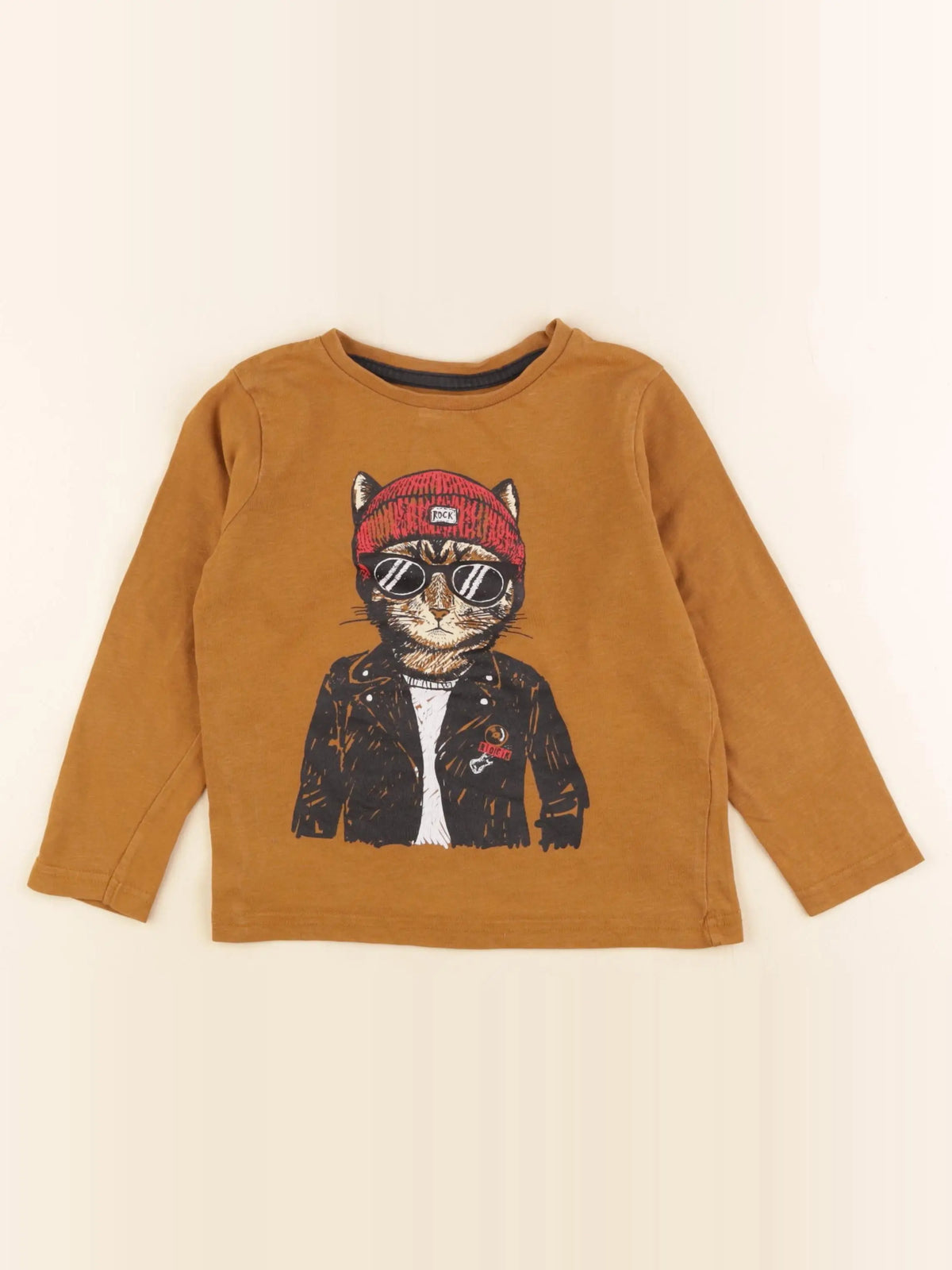 Vertbaudet - tee-shirt jaune - 5 ans