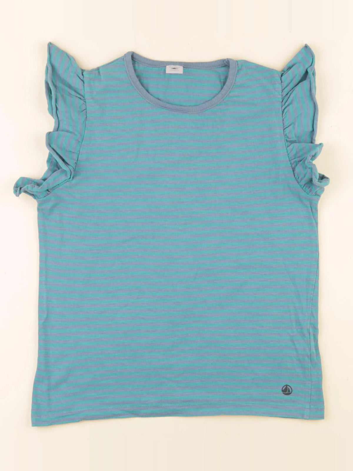 Petit Bateau - tee-shirt bleu - 12 ans