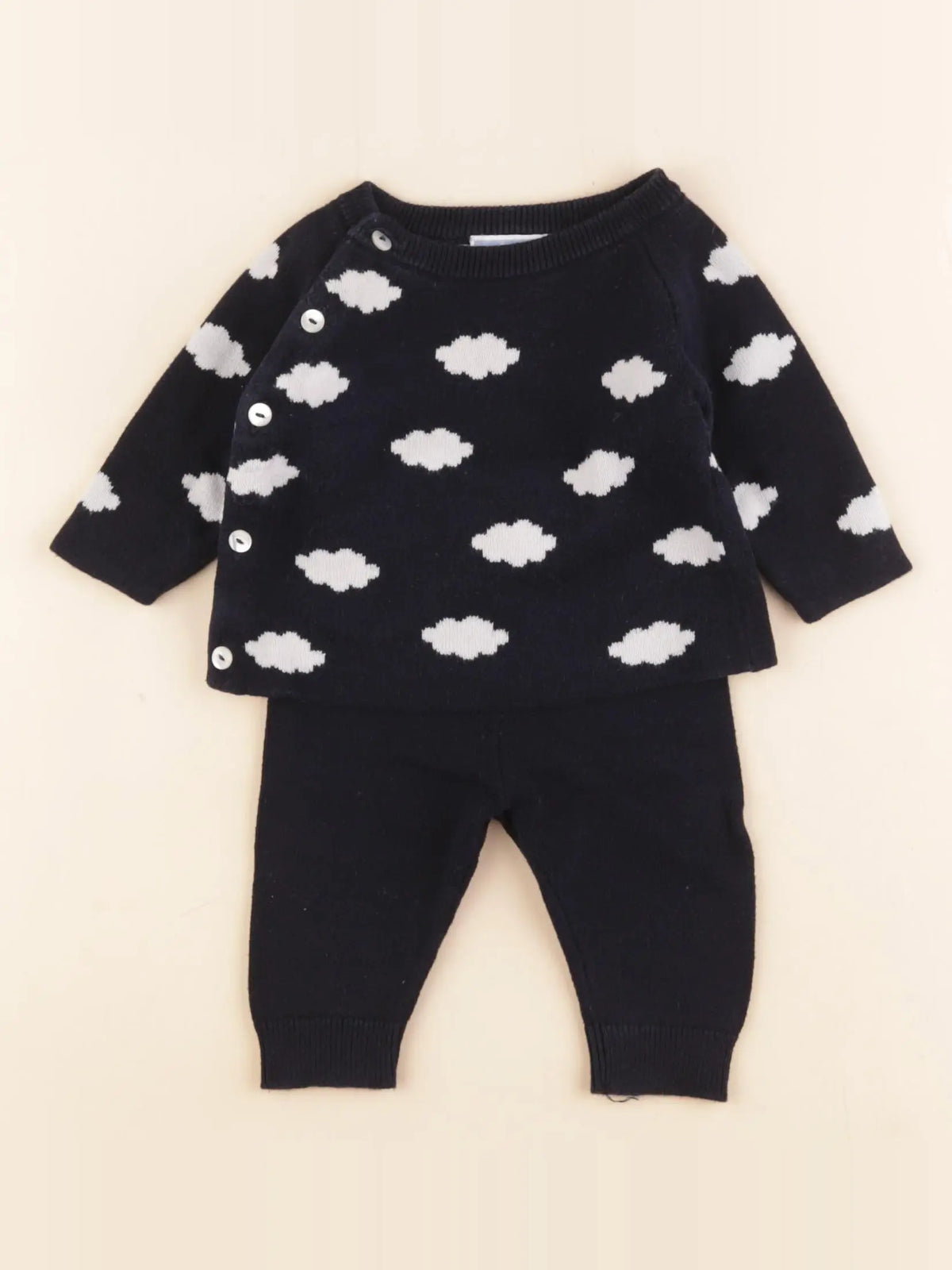 Jacadi - ensemble bleu - 3 mois