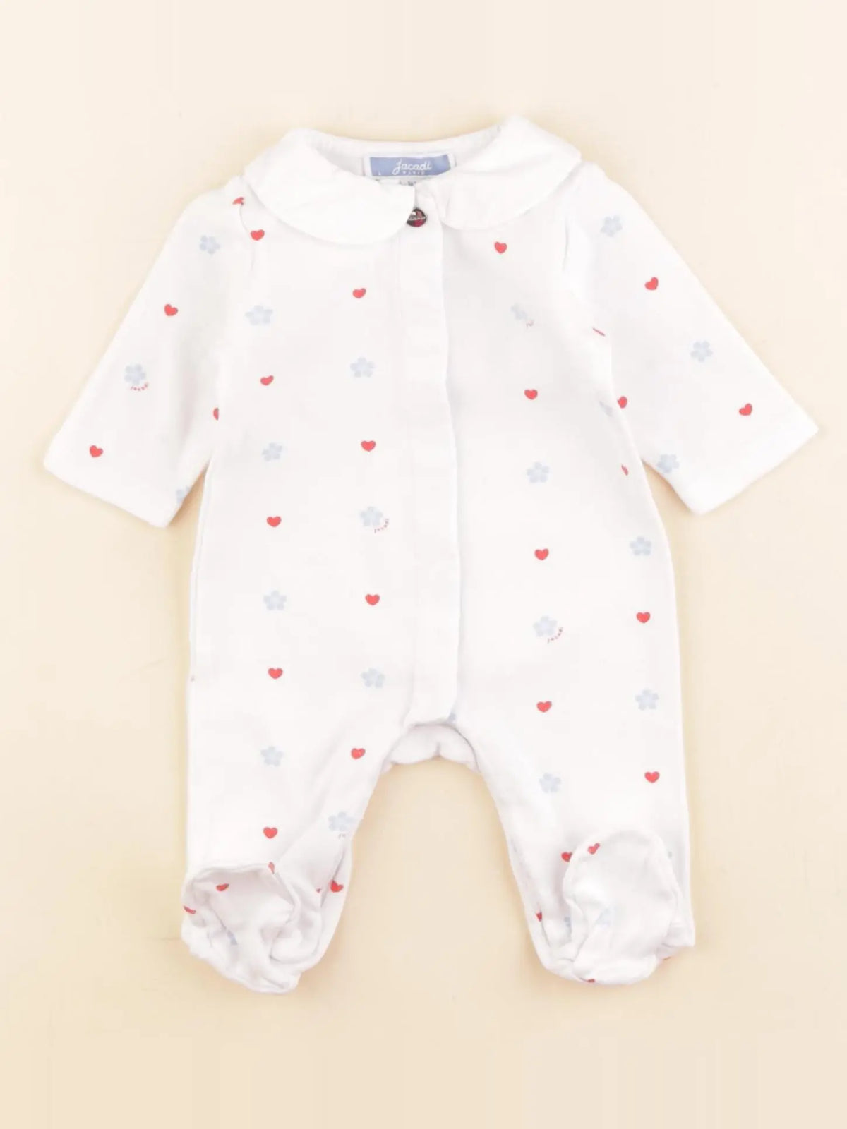 Jacadi - pyjama coton blanc - 1 mois