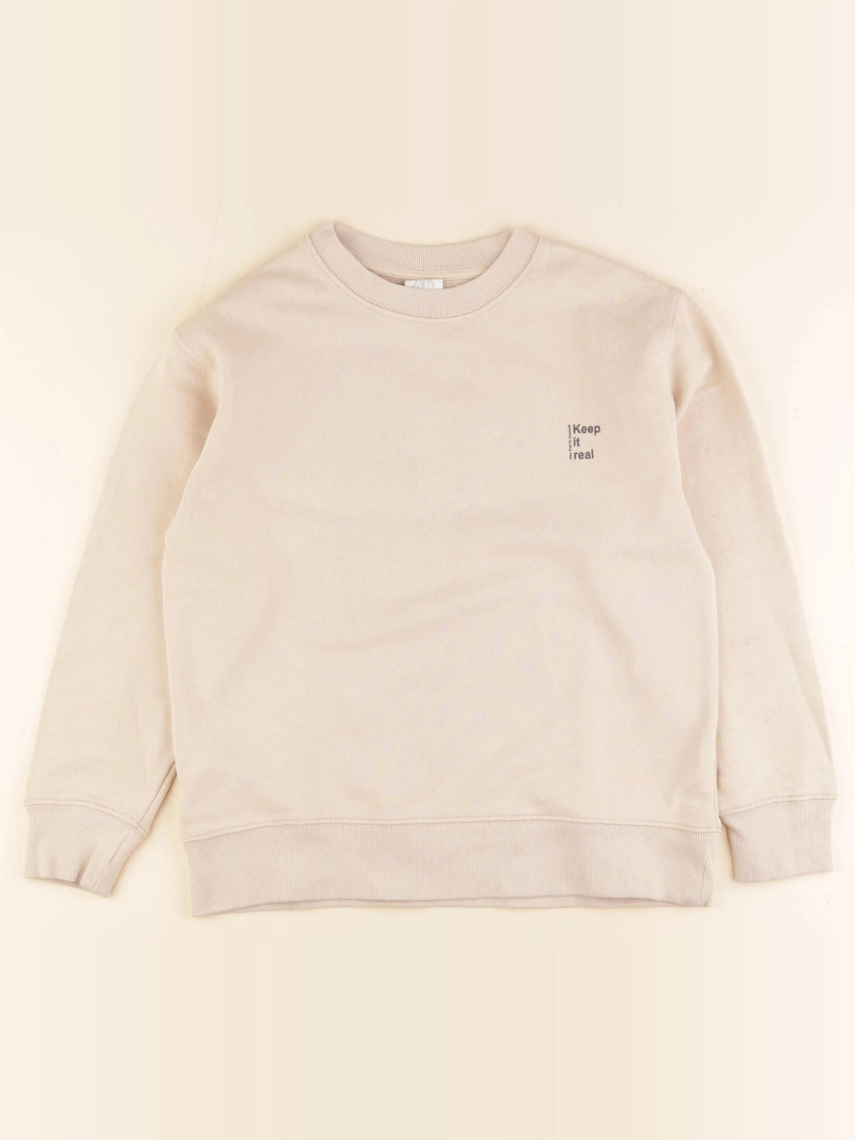 Zara - sweat beige - 9 ans
