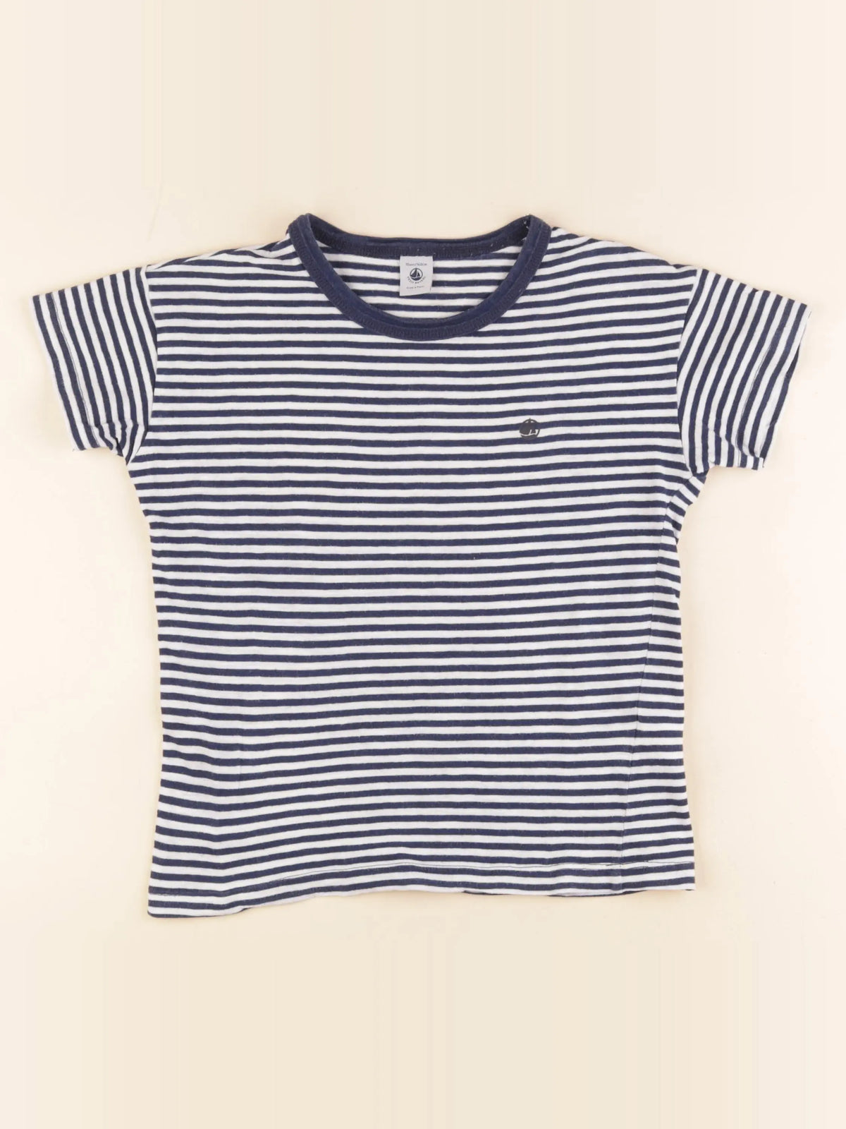 Petit Bateau - tee-shirt bleu - 10 ans