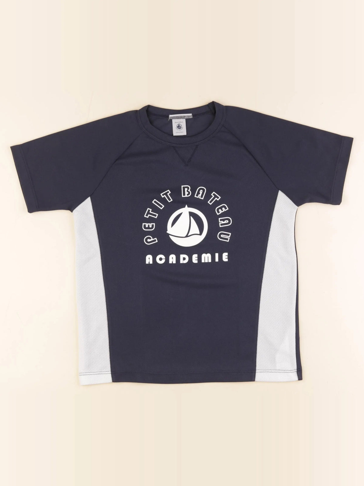 Petit Bateau - tee-shirt bleu - 8 ans