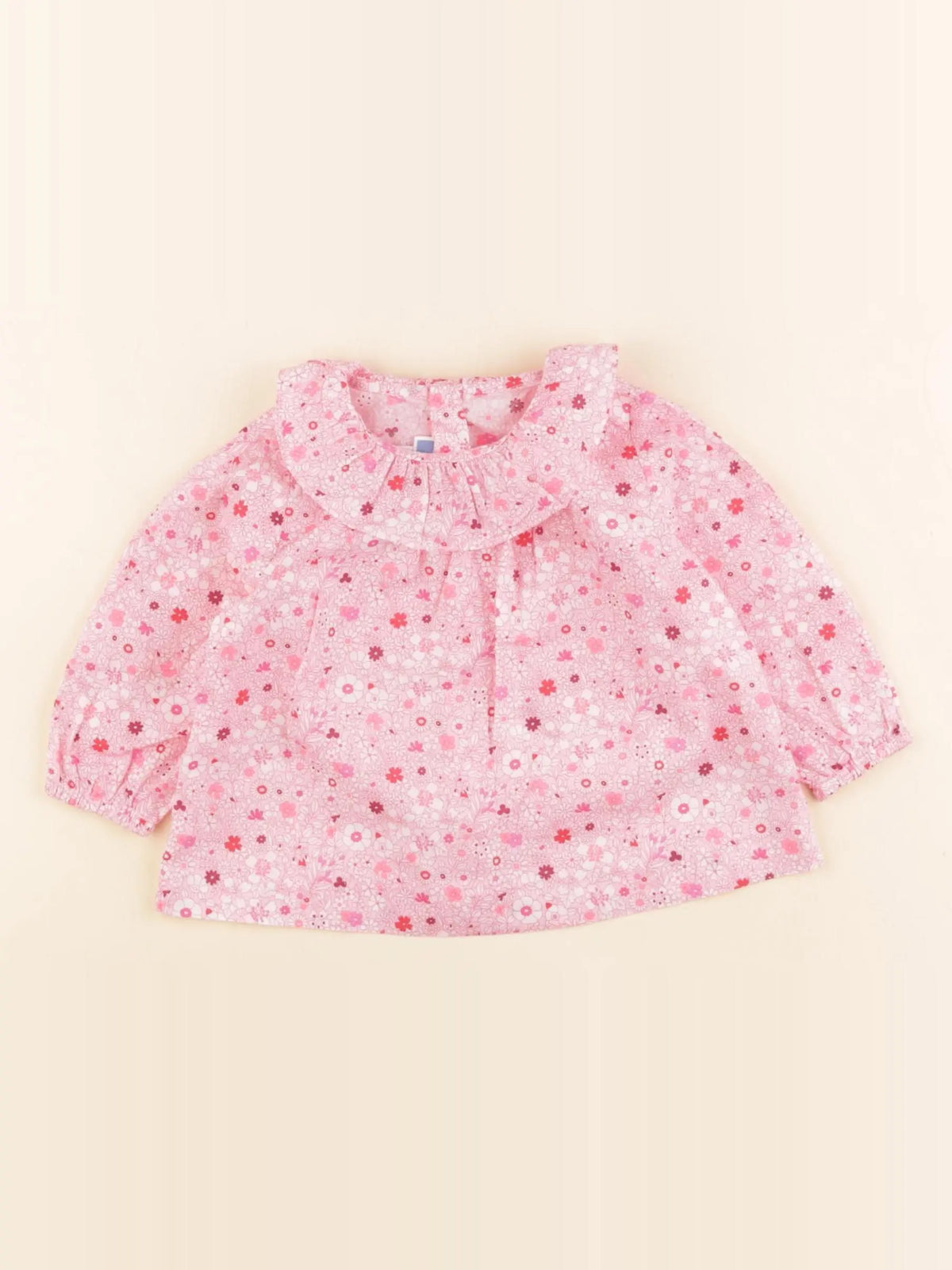 Jacadi - blouse rose, blanc - 6 mois