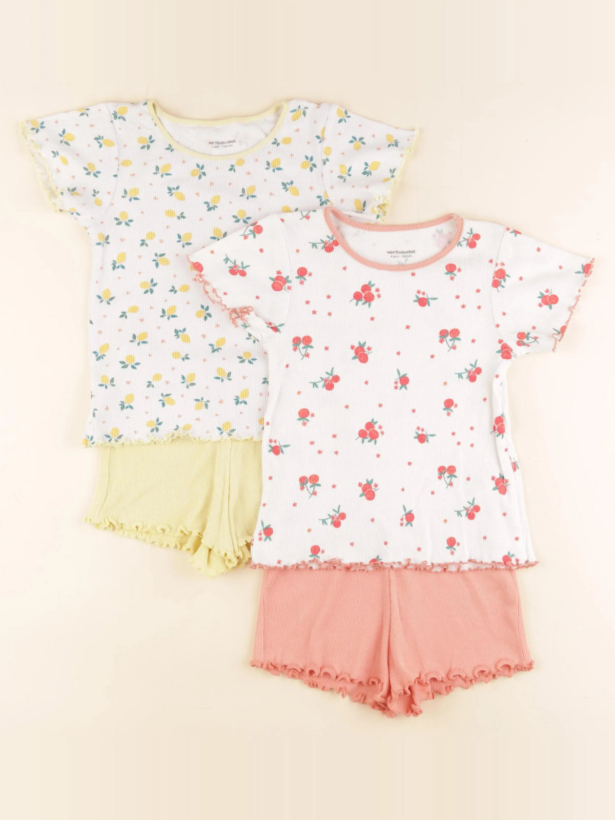 Vertbaudet - lot de 2 pyjamas coton multicolore - 4 ans