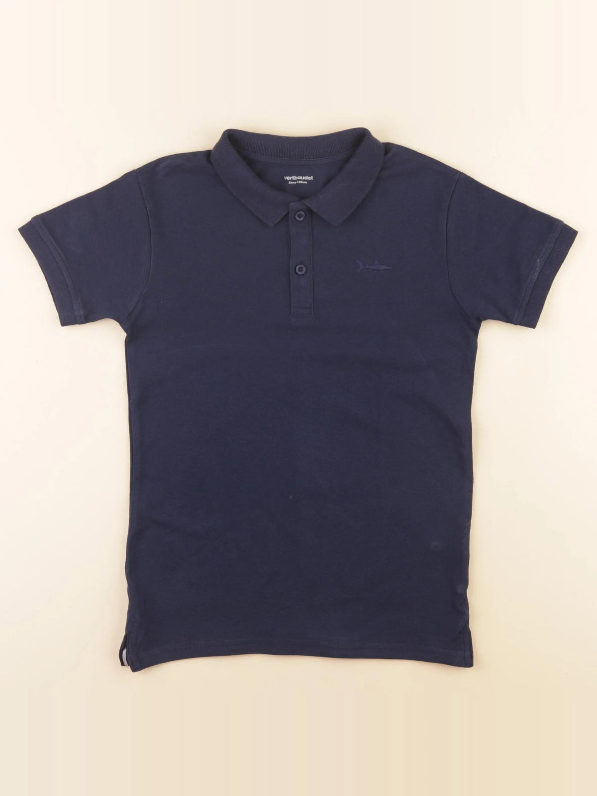 Vertbaudet - polo bleu - 8 ans