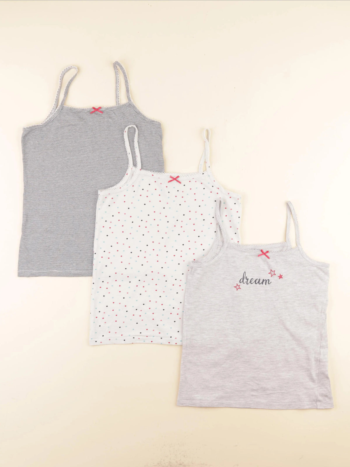 Vertbaudet - lot de 3 maillots de corps gris, blanc - 10 ans