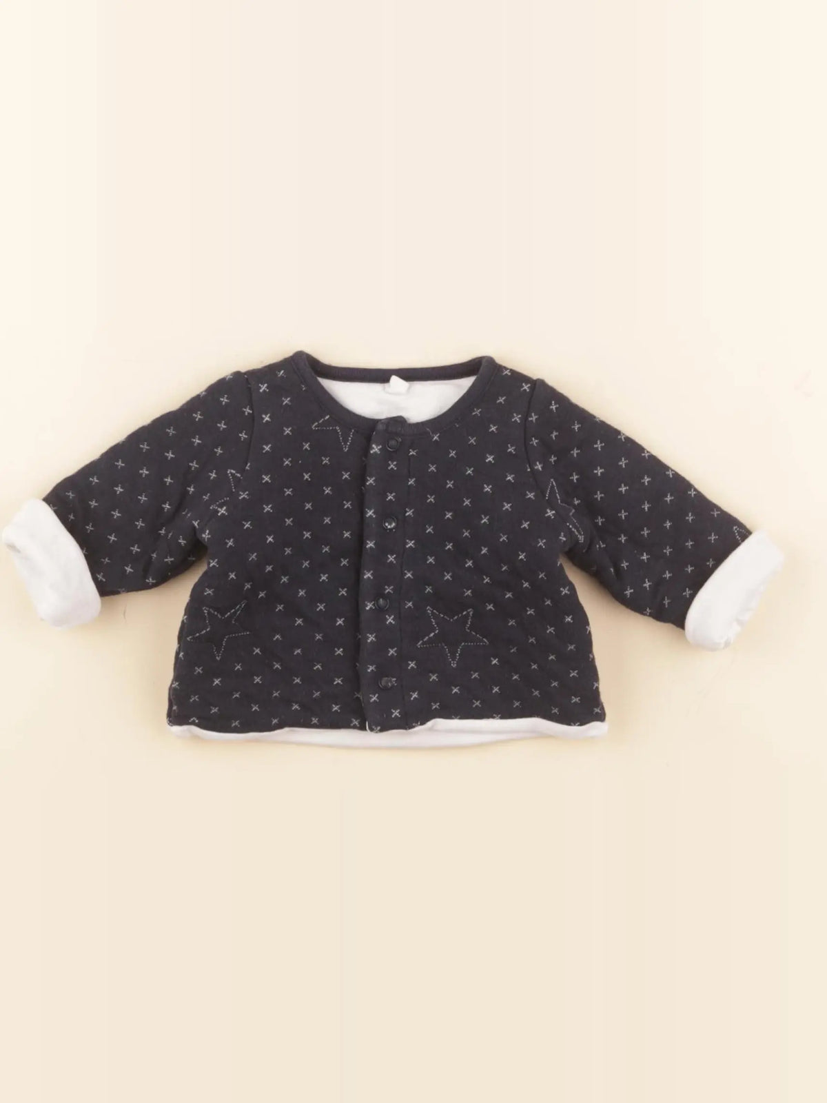 Petit Bateau - veste bleu - 1 mois