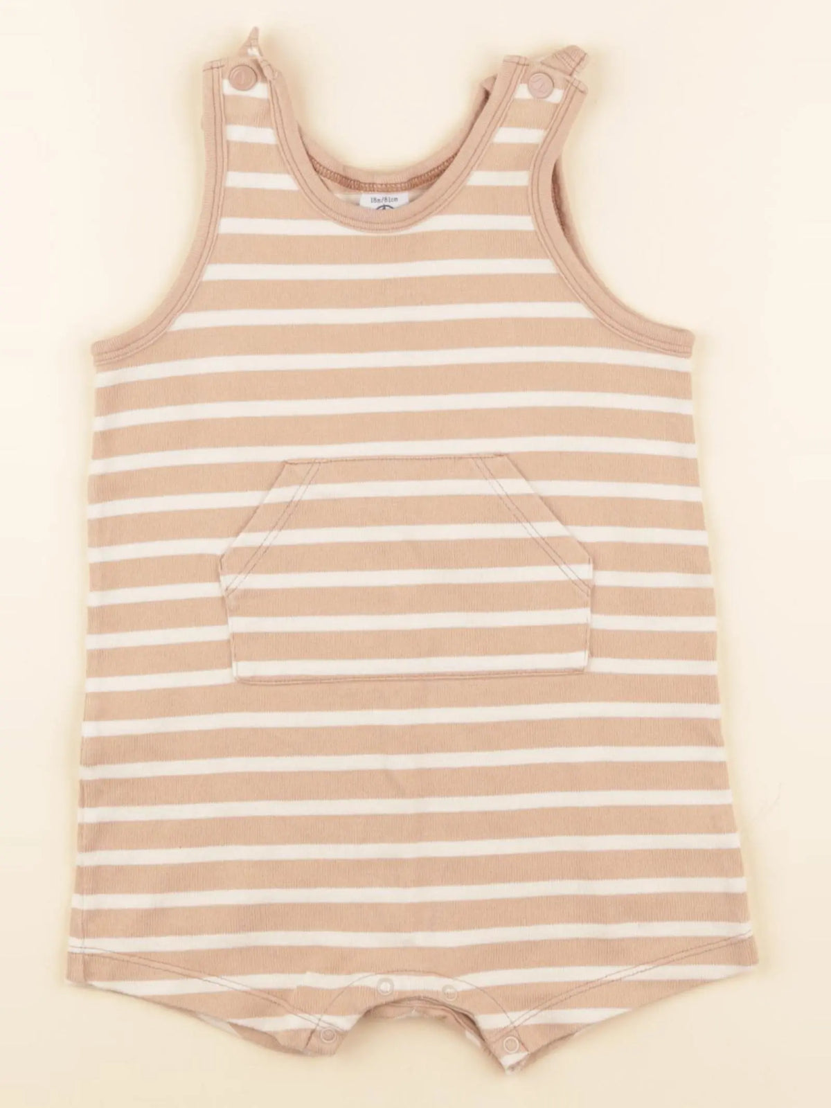 Petit Bateau - combinaison beige, blanc - 18 mois