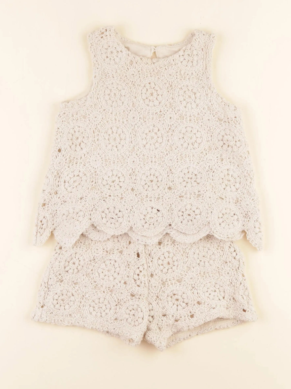 Vertbaudet - ensemble beige - 2 ans