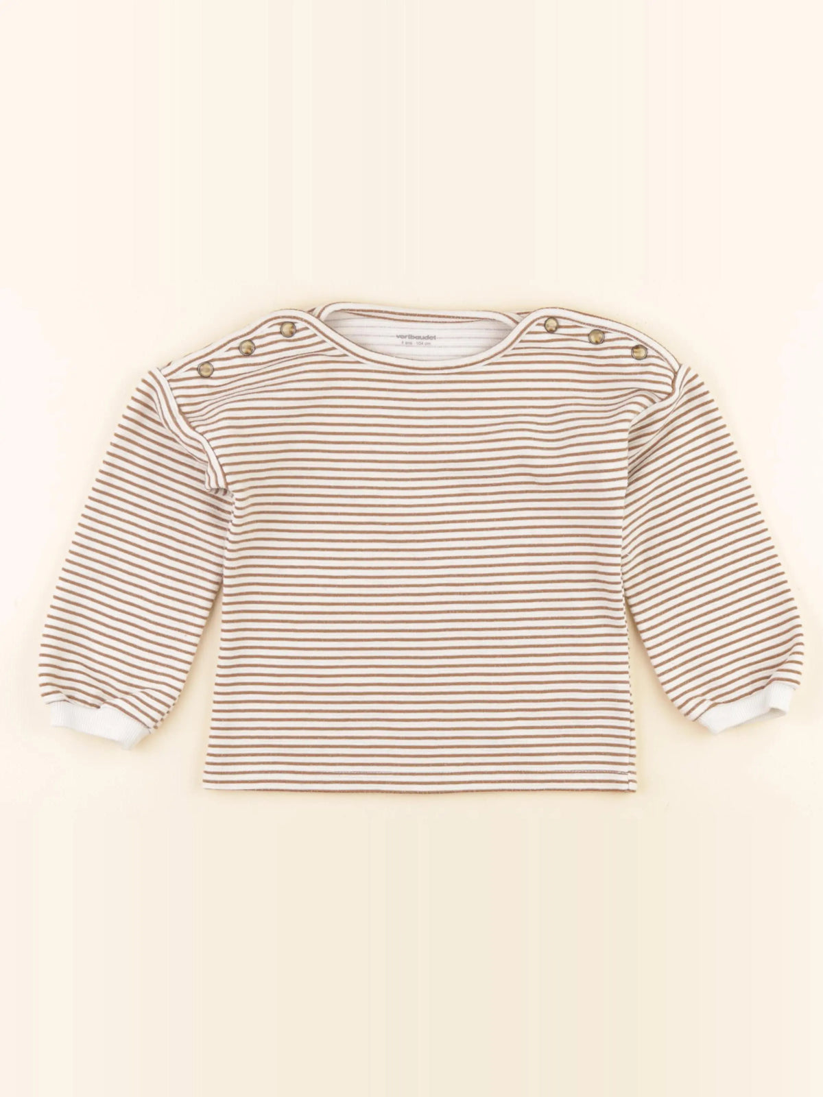Vertbaudet - tee-shirt marron - 4 ans