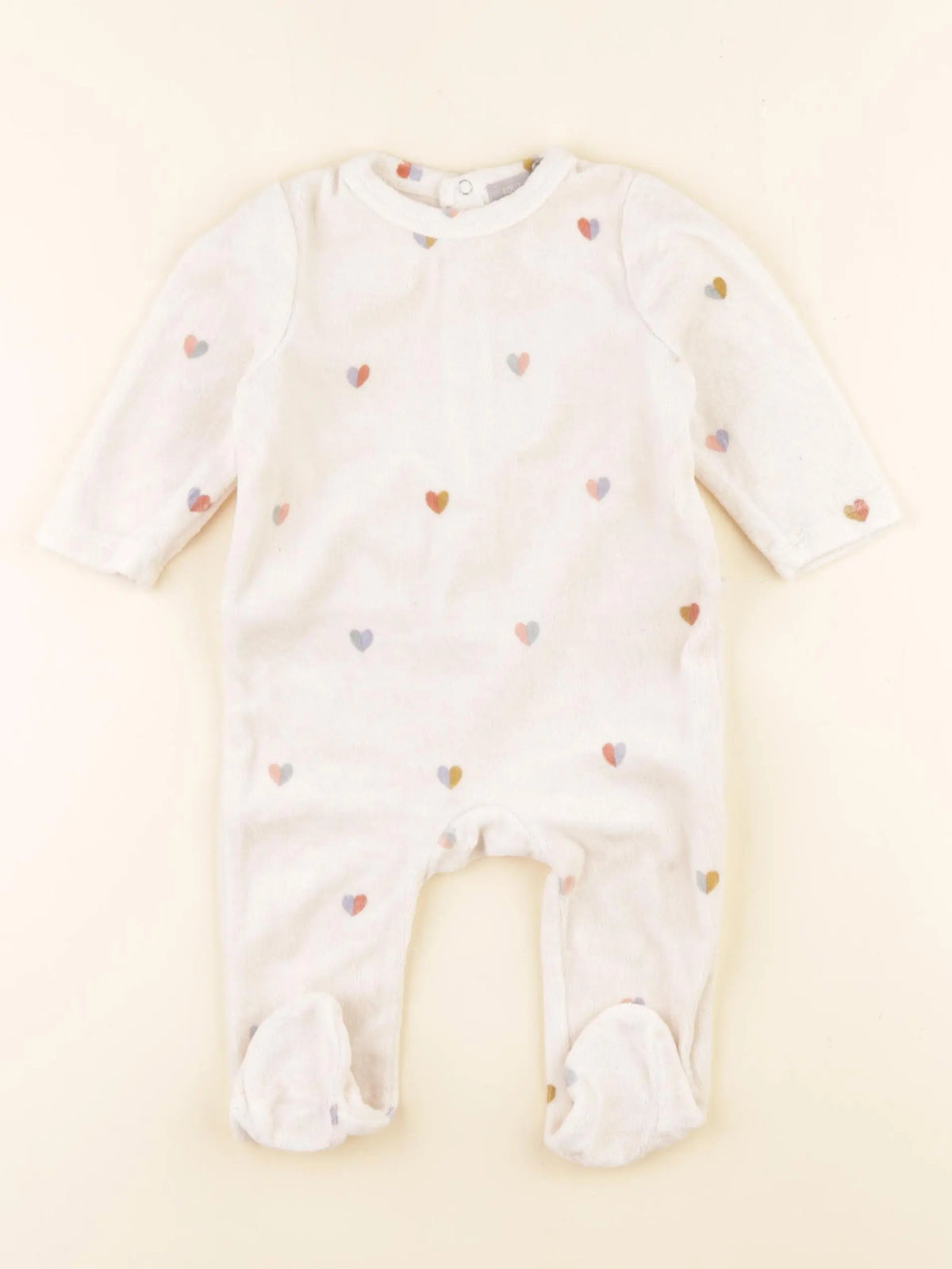 Boutchou - pyjama velours beige - 6 mois