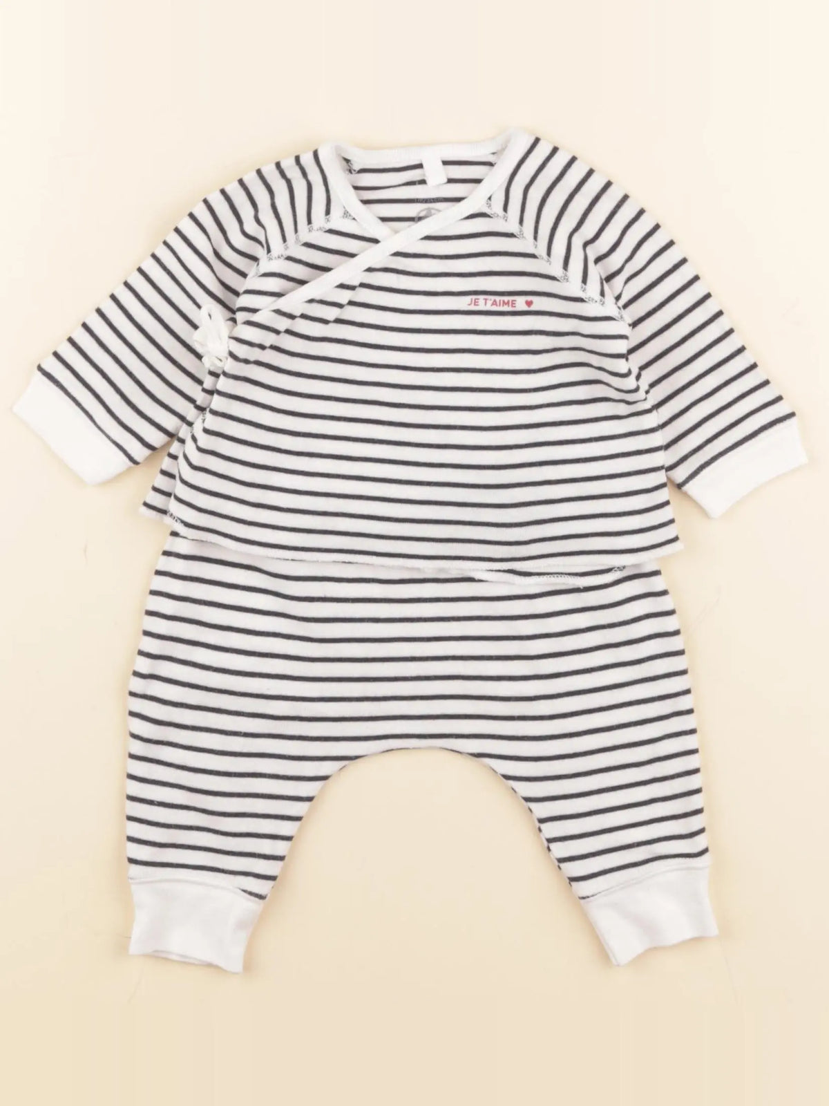 Petit Bateau - ensemble bleu - 1 mois