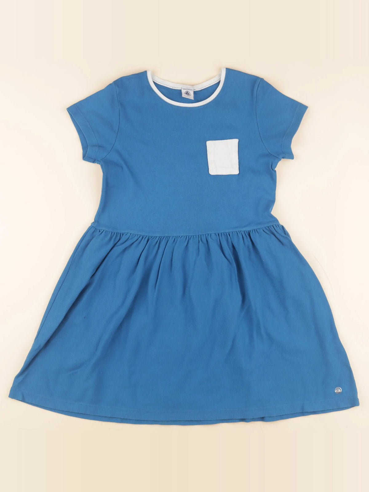 Petit Bateau - robe bleu - 10 ans