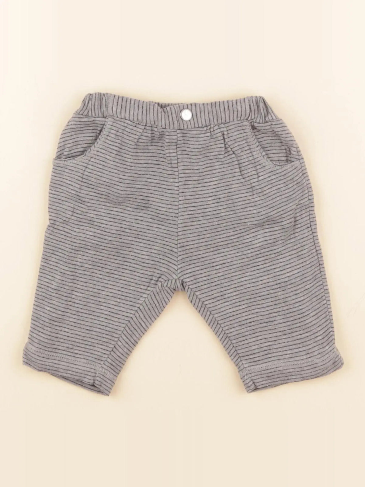 Petit Bateau - pantalon gris - 3 mois