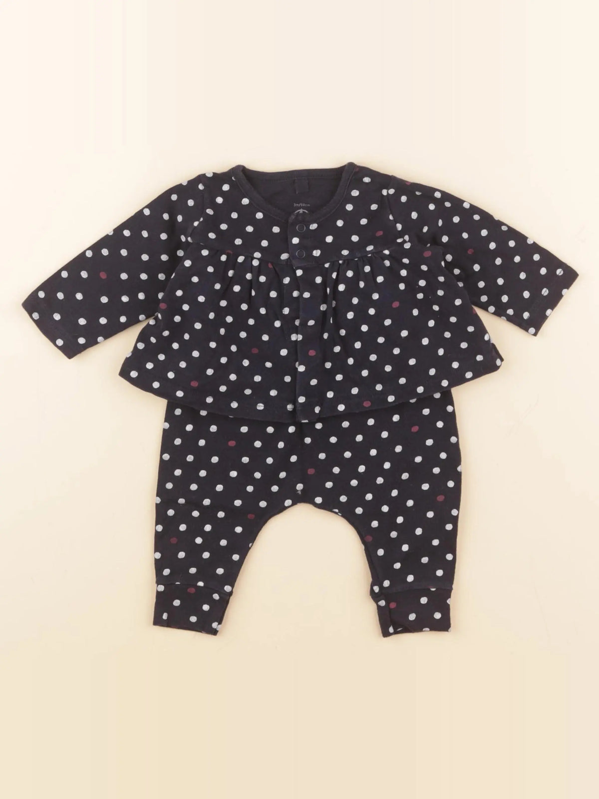 Petit Bateau - ensemble bleu - 3 mois
