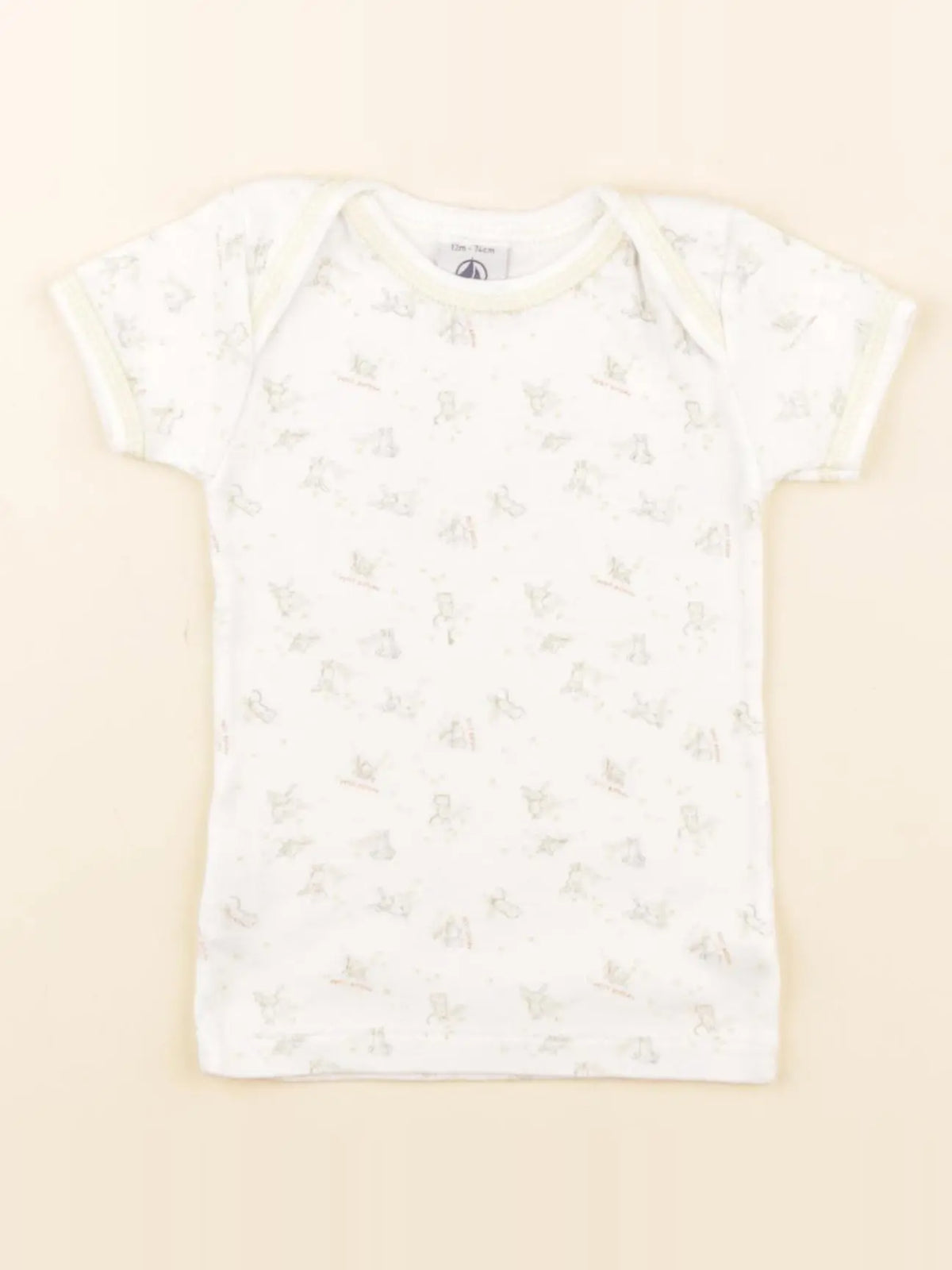 Petit Bateau - maillot de corps blanc - 12 mois