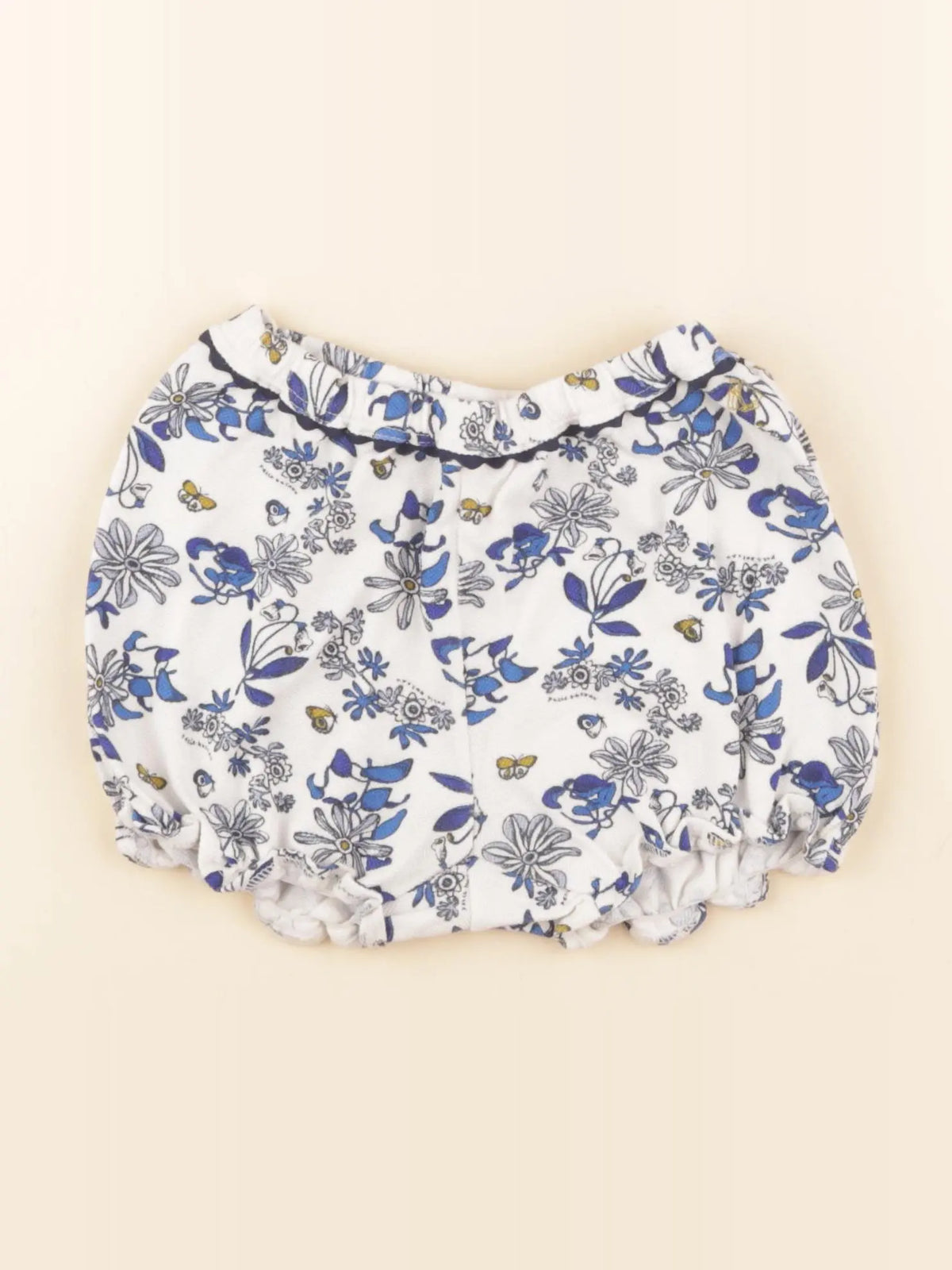 Petit Bateau - bloomer blanc, bleu - 2 ans