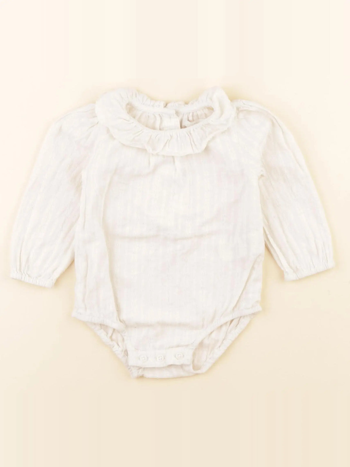 Zara - body à col beige - 3/6 mois
