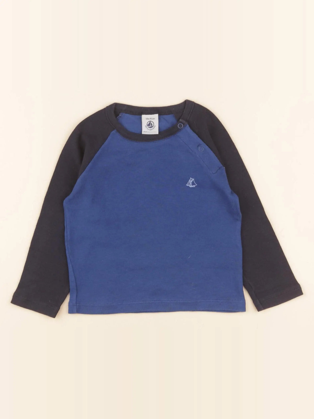 Petit Bateau - tee-shirt bleu - 18 mois