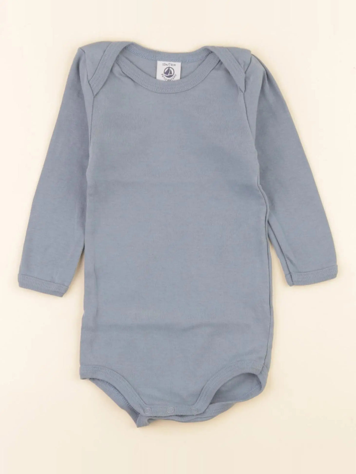 Petit Bateau - body bleu - 12 mois