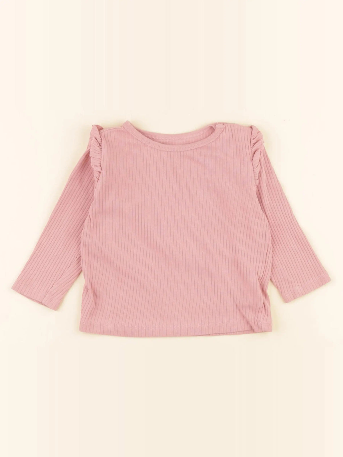 H&M - tee-shirt rose - 6/9 mois